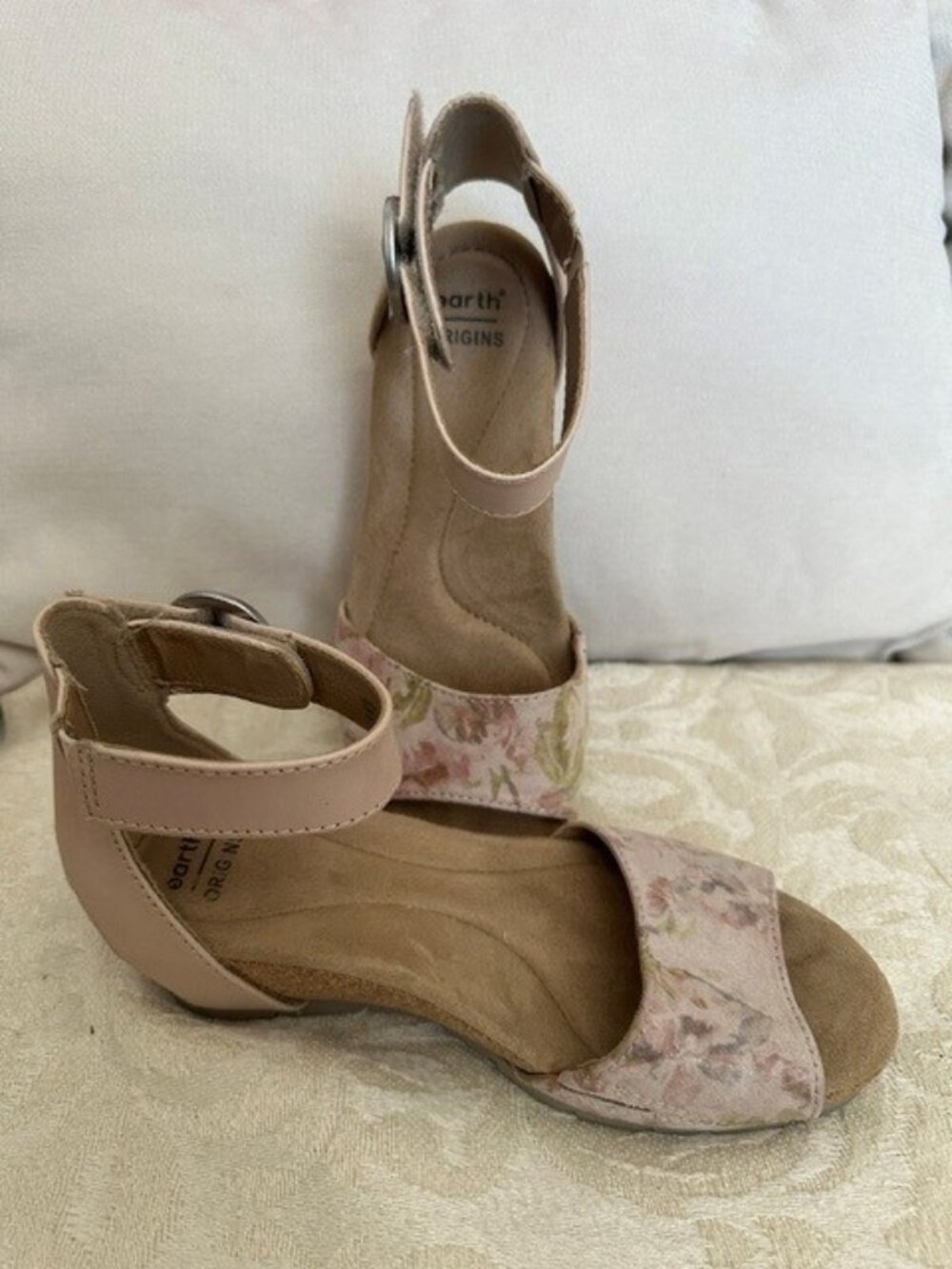 Earth Origins wedge sandal with ankle strap